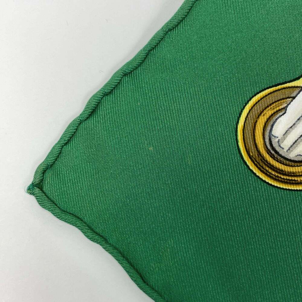 HERMES Green Silk Scarf - Picture 5 of 5